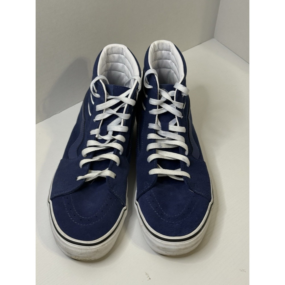 Vans Off the Wall High Top Blue Canvas Skateboard Shoes Men's Size 11.5